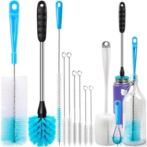 Bottle Brush Set with Long Handle – Cup, Narrow Neck, Beer & Wine Decanter, Lid & Sink Cleaner - 1 of 4