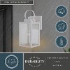 VAXCEL Medinah 1 Light Dusk to Dawn White Outdoor Wall Lantern Clear Glass - 3 of 4