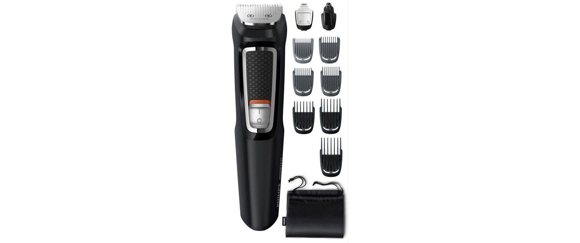 Philips Norelco Series 3000 Multigroom All-in-One Men's Rechargeable Electric Trimmer with 13 Attachments - MG3740/40