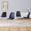 FONTOI 8PCS Dining Chairs with Extended Backrest&Metal Legs for Family, Restaurants, Hotels, Coffee Shops, Black, 25"*38"*17.7" - 2 of 4