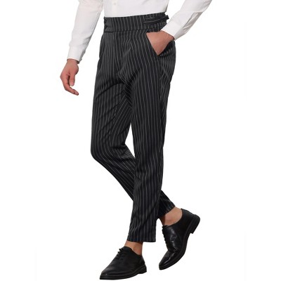 Lars Amadeus Men's Pleated Front Formal Striped Dress Pants : Target