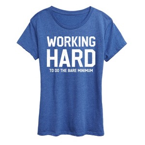 Women's - Instant Message - Working Hard Short Sleeve Graphic T-Shirt - 1 of 4