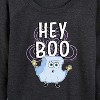 Women's - SpongeBob SquarePants - Hey Boo Lightweight French Terry Wide Neck Long Sleeve Shirt - 2 of 4