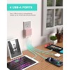 iHome Slim 4-Port USB Wall Charger, AC Pro Multiport Plug Adapter, Phone Charging Block with 4 Ports, Flat USB Wall Adapter for Home & Travel - 2 of 4