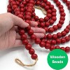 4E's Novelty 9-Foot Red Wooden Cranberry Garland - Rustic Wood Bead Garland for Cozy Christmas Tree Decor, Perfect Vintage Christmas Garland - 2 of 4