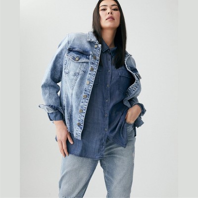 Oversized denim jacket on sale target