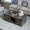 NicBex Rectangle Coffee Table Center Dining Table with Open Shelf & Storage Cabinets for Living Room - 3 of 4