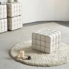 Modern Genuine Leather Ottoman,Tufted Ottoman,Square Ottoman,Footstool Ottoman Furniture,Ottoman For Living Room,Bedroom-Cuddlewood - 3 of 4