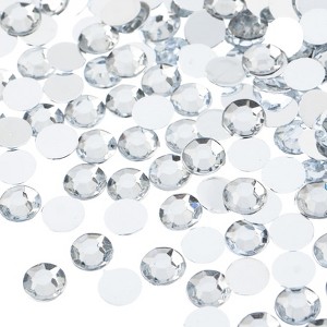 John Bead 1000-Piece 8mm (SS39) Crystal Acrylic Round Flat Back Rhinestones - 1 of 4