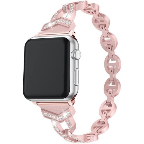 Worryfree Gadgets Metal Mesh Magnetic Apple Watch Band 45/44/42mm And  41/40/38mm Fashion Band With Sport Clasp For Iwatch Series 8 7 Se 6 5 4 3 2  1 : Target