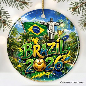 Brazil 2026 Soccer Cup Global Championship Ornament, Fans Football