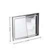 GlasFlength Decorative Wall Mirrors Wall Art Rectangle Mirror Vanity Mirror Accent Mirror Metal Frame Mirror for Living Room, Black, 27"*0.6"*20" - 4 of 4