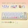 MaseiKar Cute Yellow Doodle Custom Keycaps, 138 Keys Dye Sub PBT MOG Profile Keycap Set for Mechanical Gaming Keyboards (Yellow Doodle) - 2 of 4