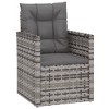 VidaXLPatio Armchair with Cushions Gray Poly Rattan - 2 of 4