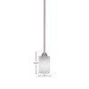 Toltec Lighting Paramount 1 - Light Pendant in  Brushed Nickel with 4" White Muslin Shade - 2 of 2
