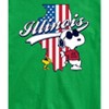 Men's - Peanuts - American Flag Peanuts Illinois Short Sleeve Graphic T-Shirt - 2 of 4