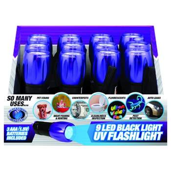 Blacklight Master 15 lm Black/Purple LED UV Flashlight AAA Battery (Pack of 12)