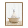 18" x 24" Sylvie Llama Farmhouse Bath Framed Canvas by Amy Peterson - Kate & Laurel All Things Decor - 2 of 4