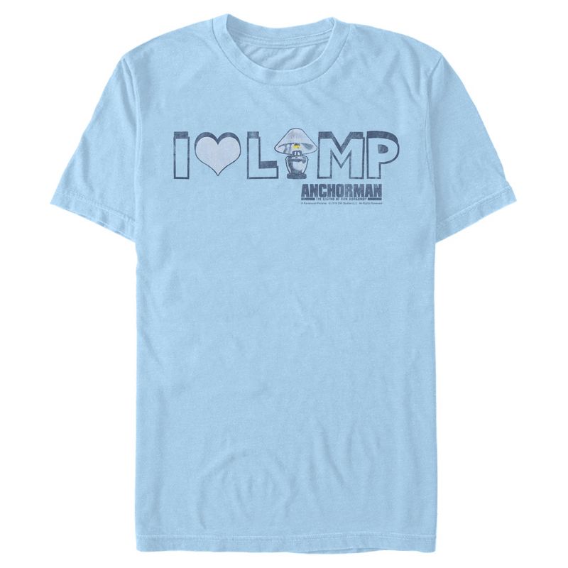Men's Anchorman Vintage I Love Lamp T-Shirt, 1 of 4