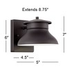 John Timberland Farmhouse Industrial Rustic Outdoor Barn Light Fixtures Set of 2 Black LED Dark Sky 5" for Exterior Deck House Porch Yard Patio Garage - 4 of 4