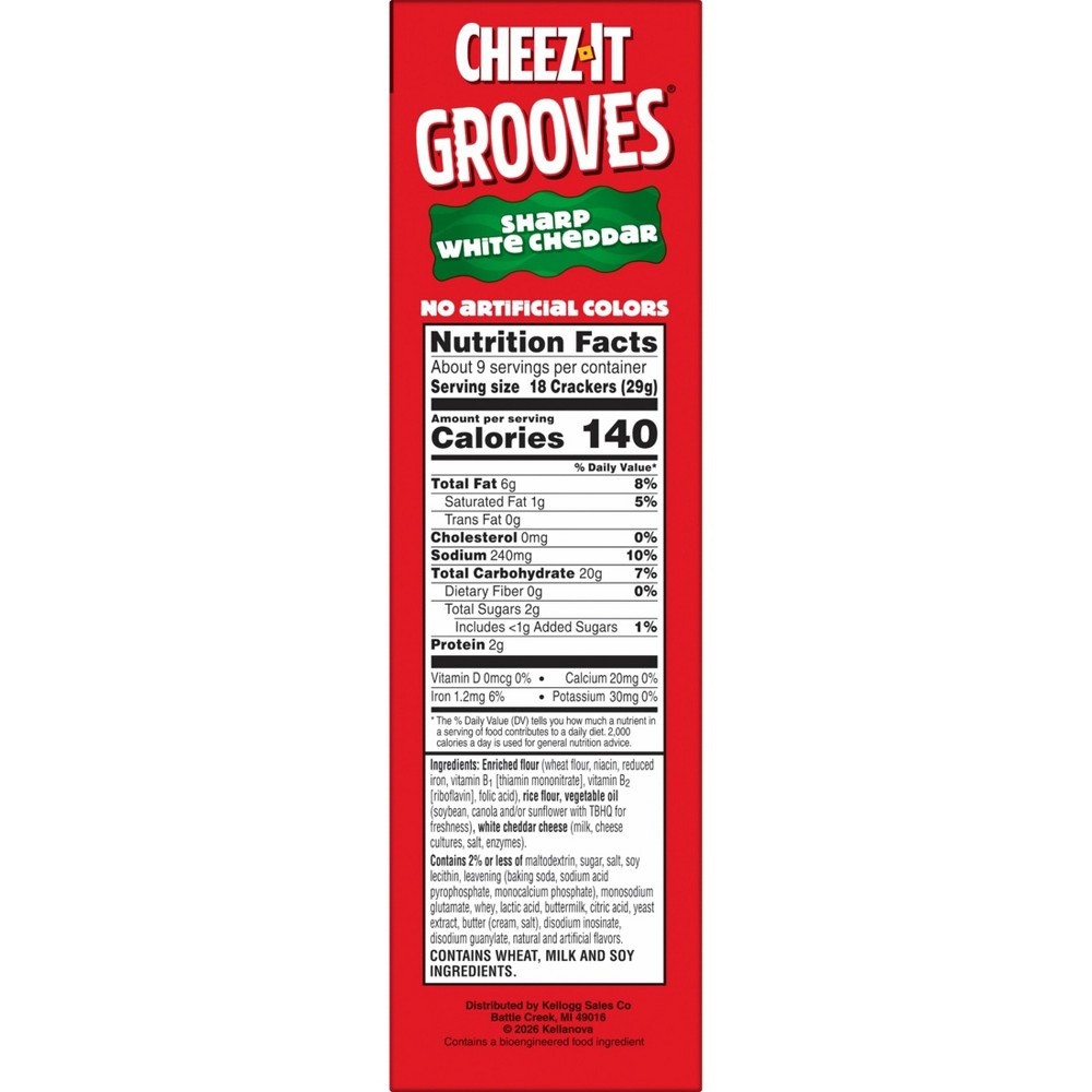 Sunshine Cheez-It Grooves Sharp White Cheddar package