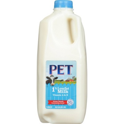 PET Dairy 1% Lowfat Milk - 0.5gal