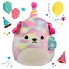 Squishmallows Original 12-Inch Delenne Rainbow Tie-Dye Dog with Party Hat - Official Jazwares Plush - Gift for Kids, Girls & Boys - 2 of 3