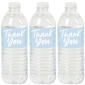 Big Dot of Happiness Dusty Blue Elegantly Simple - Guest Party Favors Water Bottle Sticker Labels - Set of 20 - 1 of 4