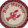 Earth Rugs Bar Harbor Round Trivet – 10" Coastal Scene Print on Braided Natural Jute Table Mat - 3 of 3