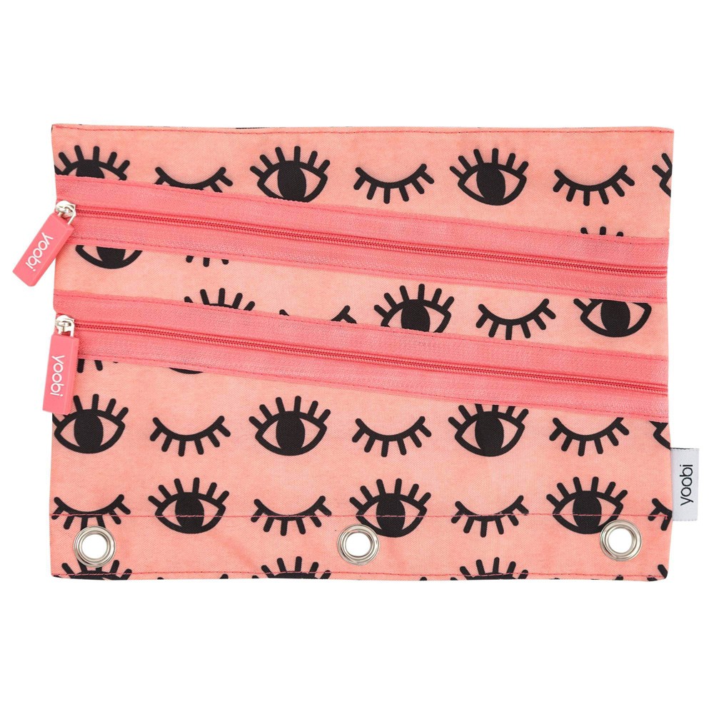 Eye Design Pencil Case Coral - Yoobi was $5.99 now $2.99 (50.0% off)