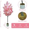 Artificial Cherry Tree with Pink Flowers in a White Pot -180 cm- Made of PVC and Textile Fiber-For Indoor and Outdoor Use-Decoration for Home, Office - 4 of 4