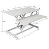 KTMBDW Height Adjustable Standing Desk 31.5” Wide Sit to Stand Converter Stand Up Desk Tabletop Workstation for Laptops Monitor Riser - 4 of 4