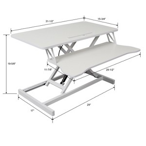ORRD Adjustable Height Standing Laptop Desk with Keyboard Tray, Sit to Stand Workstation, Black - 1 of 4