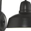 John Timberland Urban Barn Rustic Industrial Farmhouse Outdoor Wall Light Fixtures Set of 2 Black Metal Gooseneck Arms Downlight 13" Post - 2 of 4