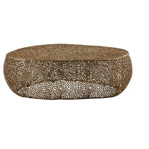 NicBex Modern 20" Round Aluminium Coffee Table with Hollow Design for Living Room and Bedroom - 1 of 4