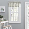 Ellis Curtain Plaza Classic Ticking Stripe Printed on 1.5" Rod Pocket Natural Ground Tailored Valance 58" x 15" Sage - image 2 of 4