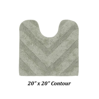 Hugo Dark Sage Cotton Tufted Non-Slip 20" x 20" Bath Rug