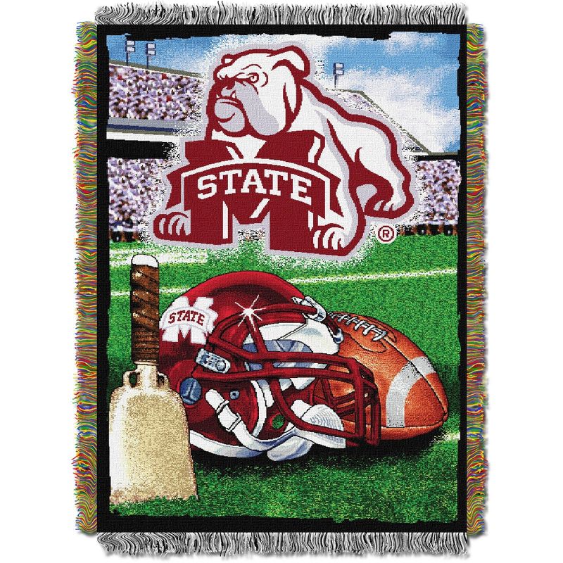 NCAA Mississippi State Bulldogs Home Field Advantage College Throw Blanket, 1 of 6