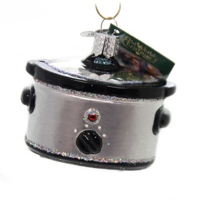 Old World Christmas 2.5 Inch Slow Cooker Ornament Dinner Glittered Tree Ornaments