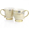 Gibson Home Gold Finch 4 Piece 16.7oz Electroplated Fine Ceramic Mug Set in Gold - 2 of 4