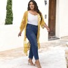 Anna-Kaci Women's Plus Size Lace Cardigan Short Sleeve Open Front Floral Crochet Long Duster - 4 of 4