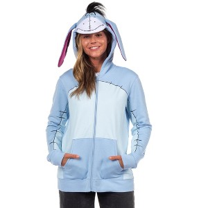 Seven Times Six Disney Winnie the Pooh Hoodie Juniors Character Hooded Zip Up Sweater - 1 of 4