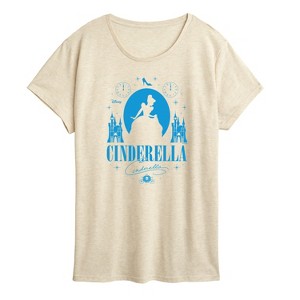 Women's - Disney Princess - Cinderella Silhouette Short Sleeve Graphic T-Shirt - 1 of 4