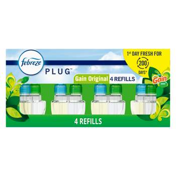 Febreze Plug Quadruple Air Freshener Refill Gain Original - 3.48 fl oz/4pk
