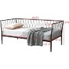 Kings Brand Furniture Bella Twin Size Metal Day Bed with Trundle- Sturdy and Multifunctional Metal Bed Platform, Bed Sofa for Guest and Living Room - 3 of 4
