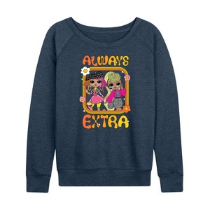 Women's - LOL Surprise! - Always Extra Lightweight French Terry Wide Neck Long Sleeve Shirt - 1 of 4