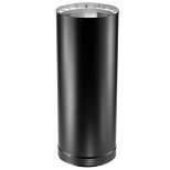 DuraVent DVL 6 x 8 Inch Galvanized Stainless Steel Double Wall Wood Burning Stove Pipe Connector for Chimney to Vent Smoke/Exhaust, Black