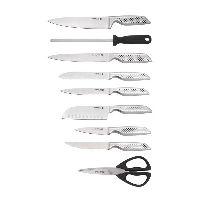 Sabatier 15-Piece Stainless Steel Hollow Handle Knife Block Set