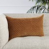 13"x21" Oversize Rawlings Trellis Poly Filled Lumbar Throw Pillow Brown - Jaipur Living: Art Deco Embroidered, Cotton Velvet, Indoor Decor - 4 of 4