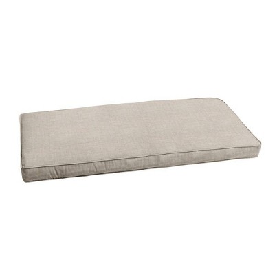 60-inch by 19-inch Tufted Solid Twill Bench Cushion